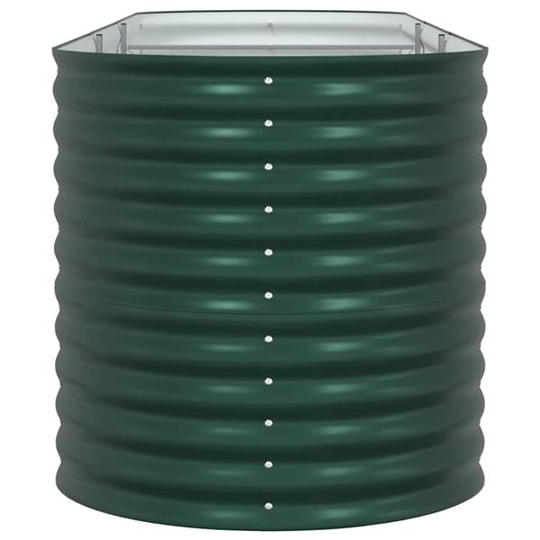 Grote foto vidaxl verhoogd bed groen 320 x 80 x 81 cm staal tuin en terras overige tuin en terras