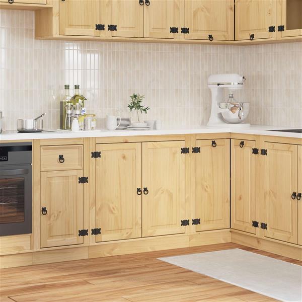 Grote foto vidaxl kast ski honingbruin 80 x 46 x 81 5 cm massief grenenhout huis en inrichting keukens