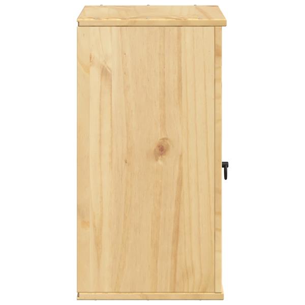 Grote foto vidaxl kast ski honingbruin 60 x 32 x 40 cm massief grenenhout huis en inrichting keukens