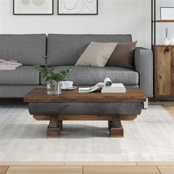 Grote foto vidaxl salontafel naturel 90 x 50 x 35 cm hout huis en inrichting eettafels