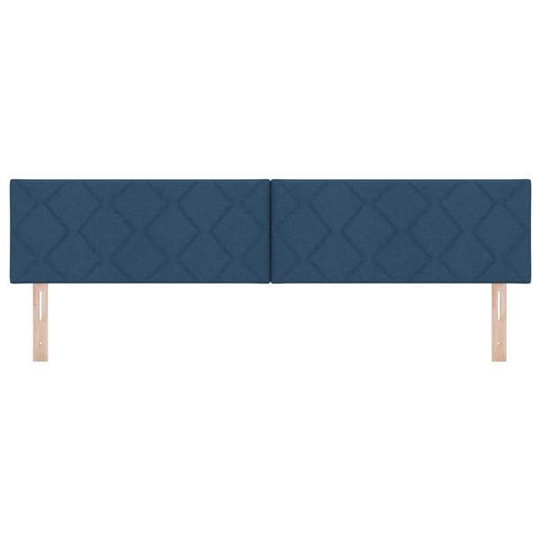 Grote foto vidaxl hoofdbord met hoofdeinde blauw 200 cm nep leer antiek en kunst stoelen en banken