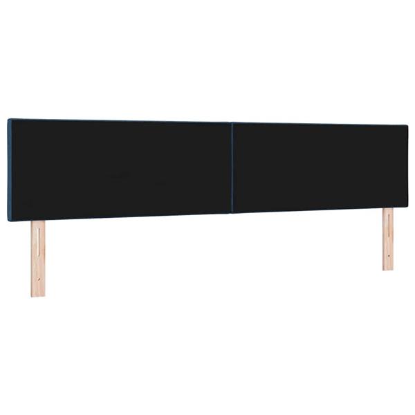 Grote foto vidaxl hoofdbord met hoofdeinde blauw 200 cm nep leer antiek en kunst stoelen en banken