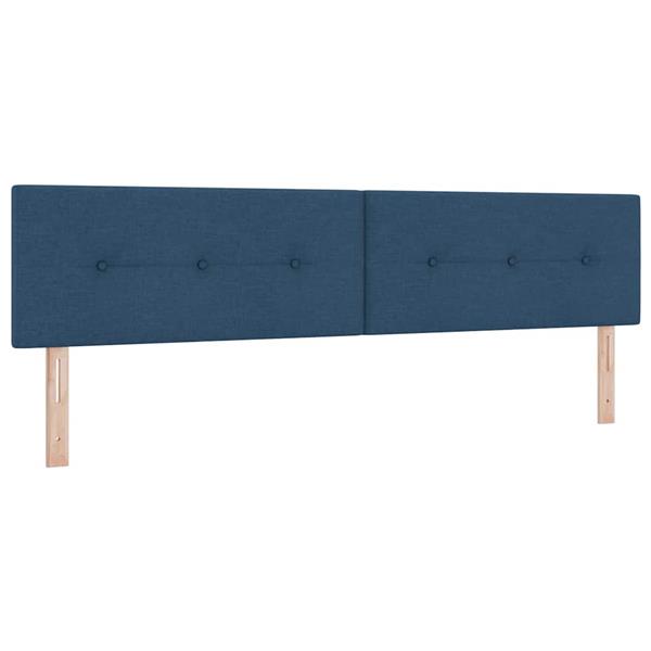 Grote foto vidaxl hoofdbord met hoofdeinde blauw 200 cm nep leer antiek en kunst stoelen en banken