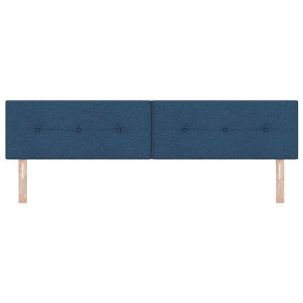 Grote foto vidaxl hoofdbord met hoofdeinde blauw 200 cm nep leer antiek en kunst stoelen en banken