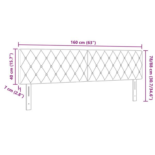 Grote foto vidaxl hoofdbord met hoofdeinde lichtgrijs 160 cm nep leer antiek en kunst stoelen en banken
