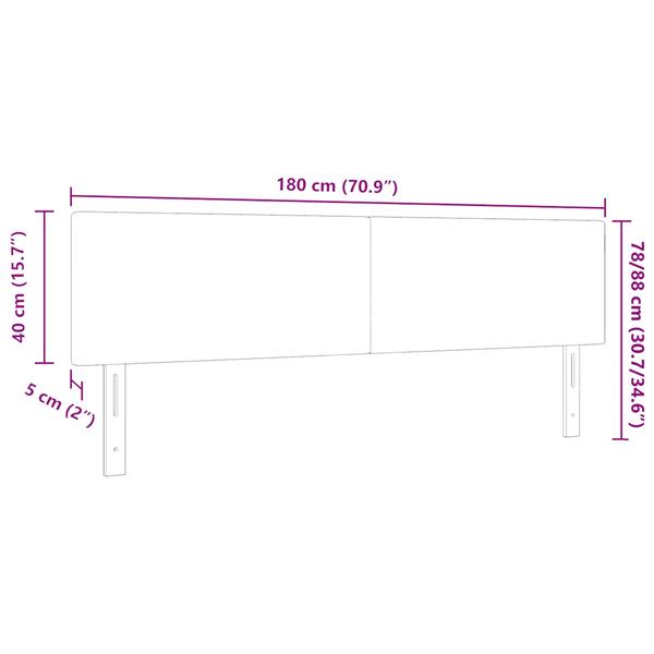 Grote foto vidaxl hoofdbord met hoofdeinde lichtgroen grijs 180 cm nep leer antiek en kunst stoelen en banken