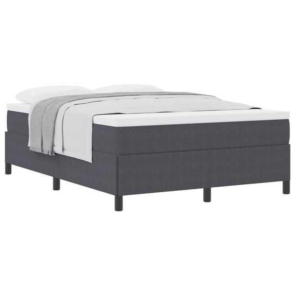 Grote foto vidaxl boxspringbed donkergrijs 160 x 200 cm fluweel antiek en kunst stoelen en banken