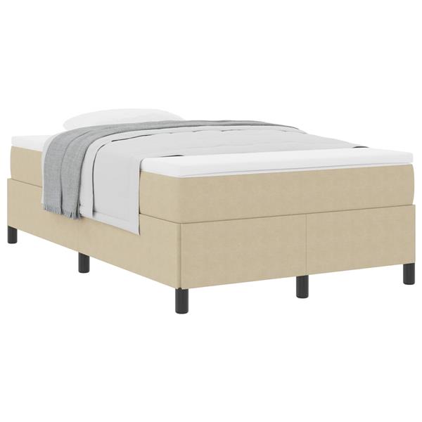 Grote foto vidaxl boxspringbed grijs groen 120 x 200 cm fluweel antiek en kunst stoelen en banken