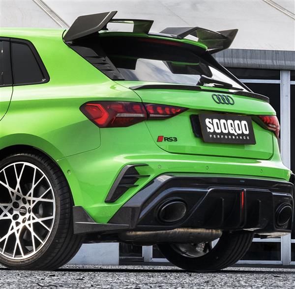 Grote foto dit betreft een set audi rs3 8y facelift sq carbon achtbumper inleg auto onderdelen tuning en styling