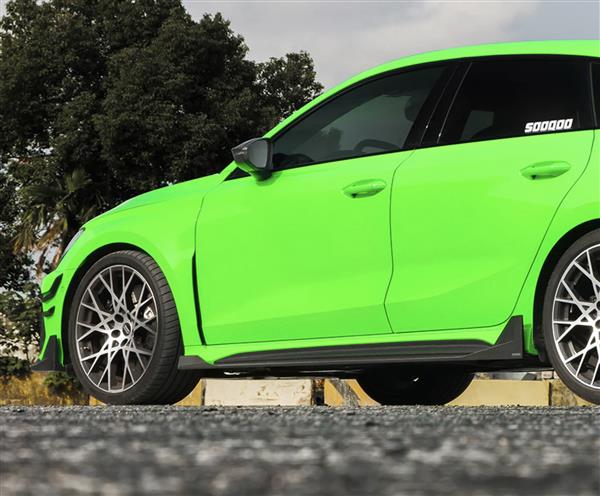 Grote foto dit betreft een set audi rs3 8y facelift sq carbon side skirt extensions auto onderdelen tuning en styling