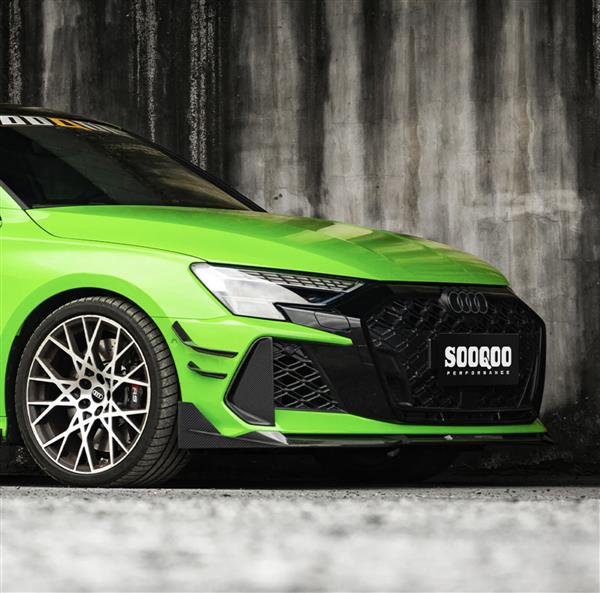 Grote foto dit betreft een audi rs3 8y facelift carbon sq v1 voorlip splitter auto onderdelen tuning en styling