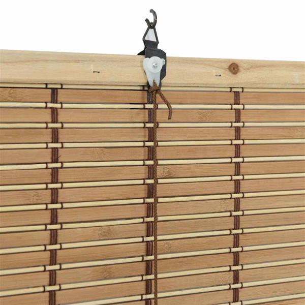 Grote foto vidaxl rolgordijn met gordijnen natuur 120 x 220 cm bamboe huis en inrichting gordijnen en lamellen