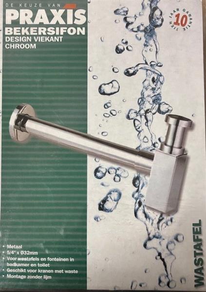 Grote foto praxis bekersifon vierkant chroom doe het zelf en verbouw sanitair