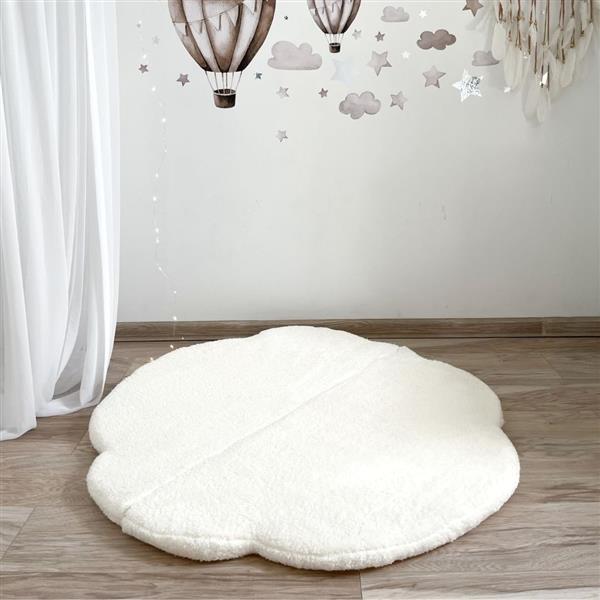 Grote foto zachte cloud speelmat teddy wit wit kinderen en baby complete kinderkamers