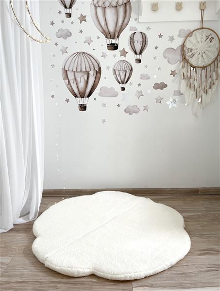 Grote foto zachte cloud speelmat teddy wit wit kinderen en baby complete kinderkamers