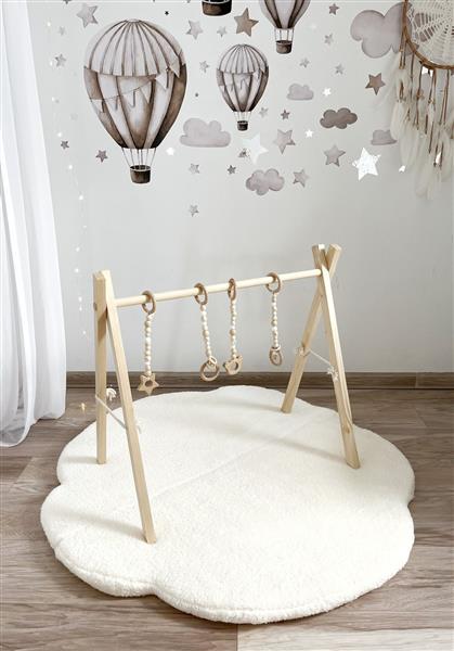 Grote foto zachte cloud speelmat teddy wit wit kinderen en baby complete kinderkamers