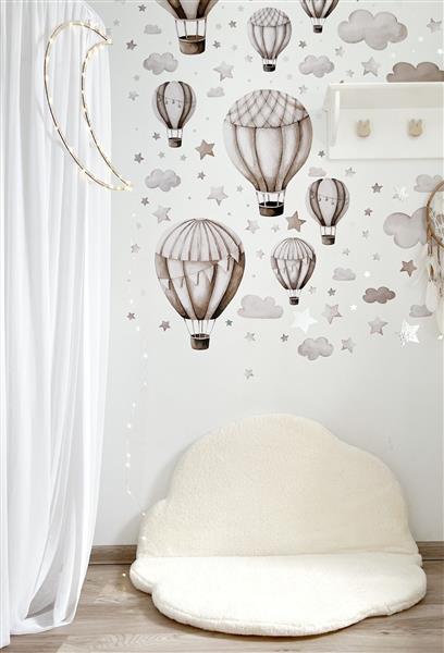 Grote foto zachte cloud speelmat teddy wit wit kinderen en baby complete kinderkamers