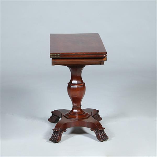 Grote foto mahonie wandtafel uitklapbaar tot vierkante theetafel of speeltafel no.311305 antiek en kunst stoelen en banken