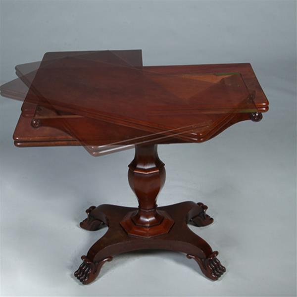 Grote foto mahonie wandtafel uitklapbaar tot vierkante theetafel of speeltafel no.311305 antiek en kunst stoelen en banken