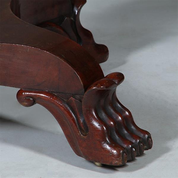 Grote foto mahonie wandtafel uitklapbaar tot vierkante theetafel of speeltafel no.311305 antiek en kunst stoelen en banken