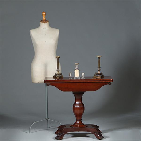 Grote foto mahonie wandtafel uitklapbaar tot vierkante theetafel of speeltafel no.311305 antiek en kunst stoelen en banken