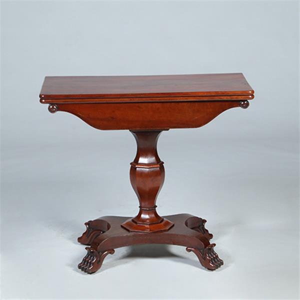 Grote foto mahonie wandtafel uitklapbaar tot vierkante theetafel of speeltafel no.311305 antiek en kunst stoelen en banken