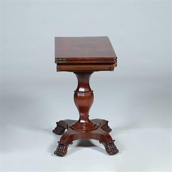 Grote foto mahonie wandtafel uitklapbaar tot vierkante theetafel of speeltafel no.311305 antiek en kunst stoelen en banken