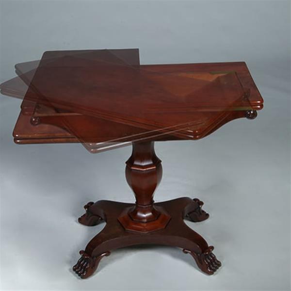 Grote foto mahonie wandtafel uitklapbaar tot vierkante theetafel of speeltafel no.311305 antiek en kunst stoelen en banken