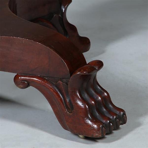 Grote foto mahonie wandtafel uitklapbaar tot vierkante theetafel of speeltafel no.311305 antiek en kunst stoelen en banken