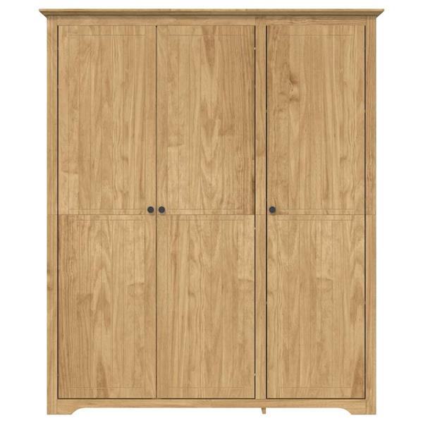 Grote foto vidaxl kledingkast bodo honingbruin 146 x 53 5 x 173 cm bewerkt hout huis en inrichting overige