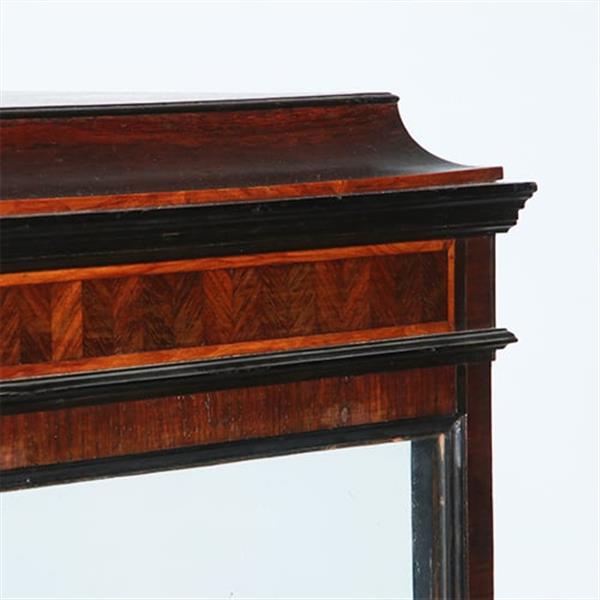 Grote foto vierkante hepplewhite vitrine met glas rondom en een unieke show lade no.360435 antiek en kunst stoelen en banken