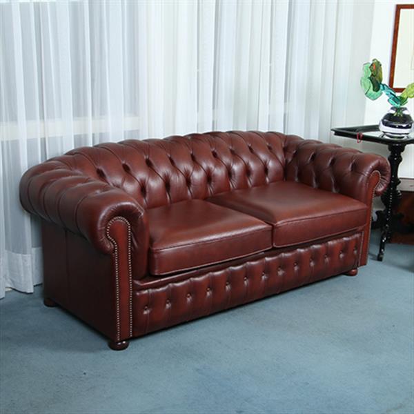Grote foto vintage winchester furniture chesterfield bank 2.5 seater rust no.330330 antiek en kunst stoelen en banken