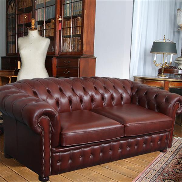 Grote foto vintage winchester furniture chesterfield bank 2.5 seater rust no.330330 antiek en kunst stoelen en banken