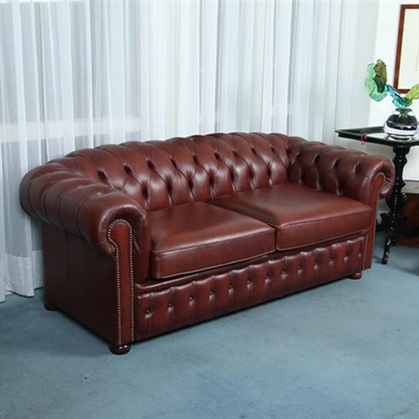 Grote foto vintage winchester furniture chesterfield bank 2.5 seater rust no.330330 antiek en kunst stoelen en banken