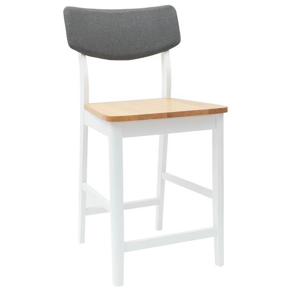 Grote foto vidaxl eettafelstoelen 2 pcs wit 48 x 49 x 95 cm massief rubberhout huis en inrichting stoelen