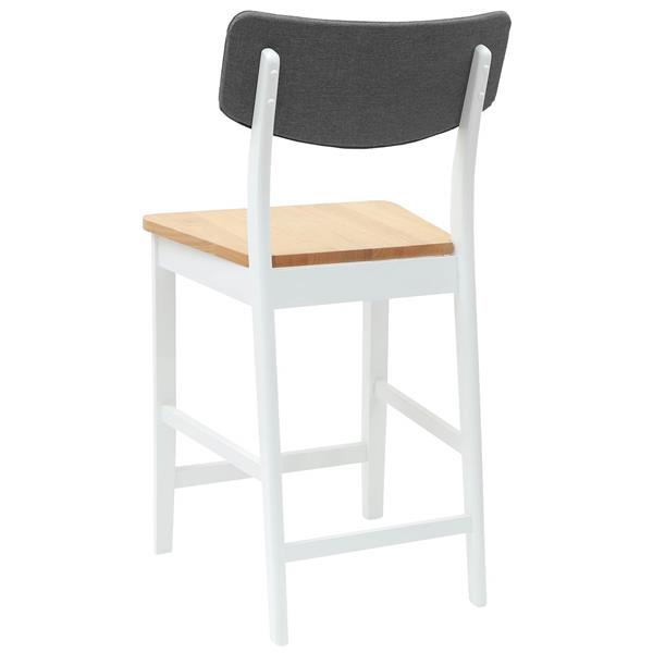 Grote foto vidaxl eettafelstoelen 2 pcs wit 48 x 49 x 95 cm massief rubberhout huis en inrichting stoelen