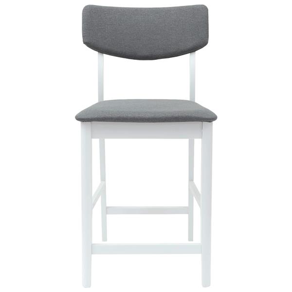 Grote foto vidaxl eettafelstoelen 2 pcs wit 48 x 49 x 95 cm massief rubberhout huis en inrichting stoelen