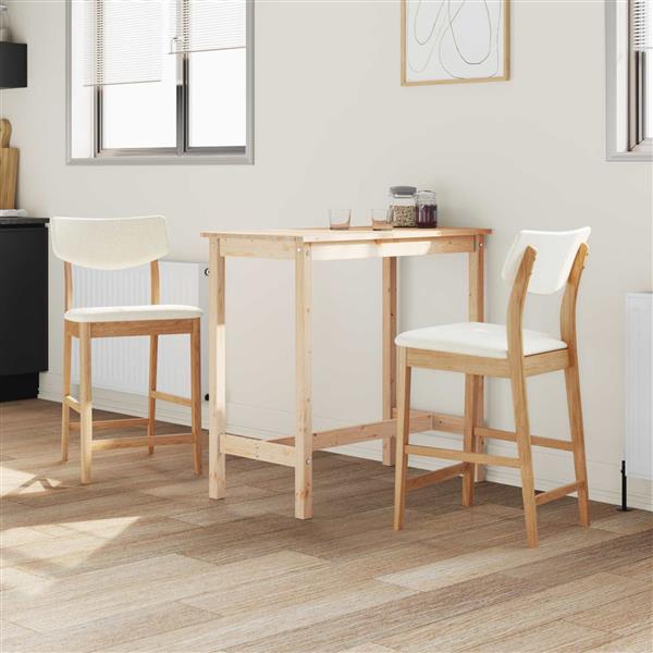 Grote foto vidaxl eettafelstoelen 2 pcs naturel 48 x 49 x 95 cm huis en inrichting stoelen