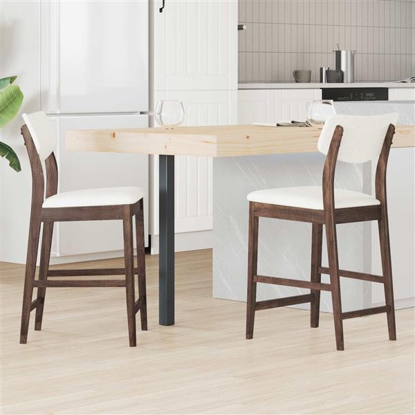 Grote foto vidaxl eettafelstoelen 2 pcs licht bruin 48 x 49 x 95 cm huis en inrichting stoelen