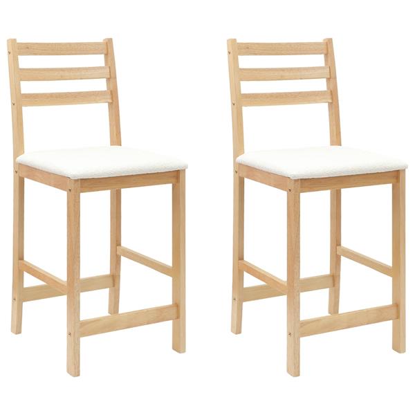 Grote foto vidaxl eettafelstoelen 2 pcs naturel 40 x 47 5 x 99 5 cm huis en inrichting stoelen