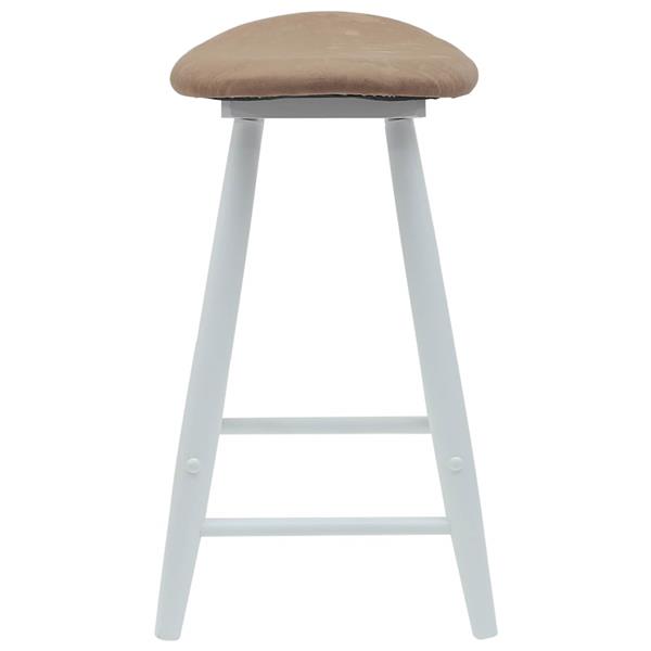 Grote foto vidaxl eettafelstoelen 2 pcs wit 46 x 37 x 63 cm massief rubberhout huis en inrichting stoelen