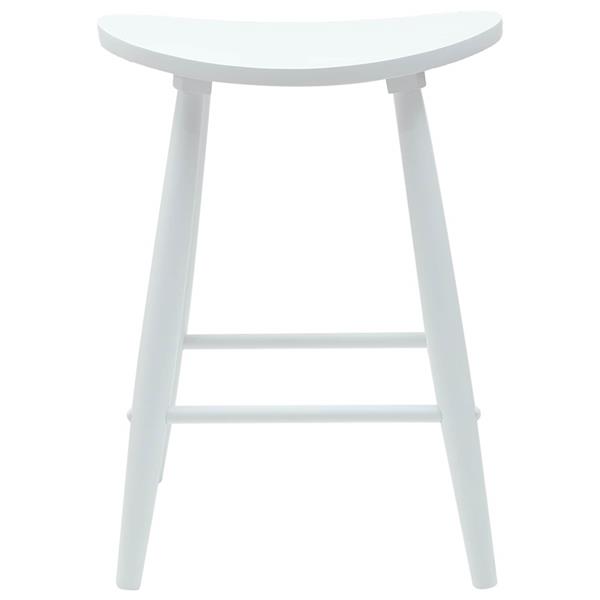 Grote foto vidaxl eettafelstoelen 2 pcs wit 46 x 37 x 63 cm massief rubberhout huis en inrichting stoelen