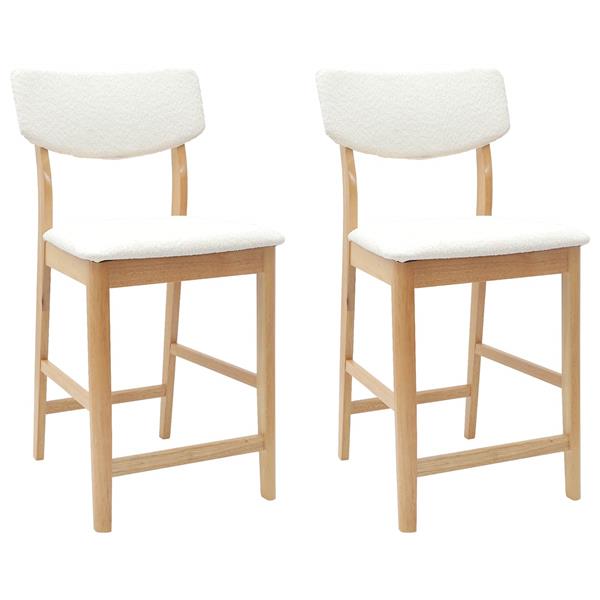 Grote foto vidaxl eettafelstoelen 2 pcs naturel 48 x 49 x 95 cm huis en inrichting stoelen