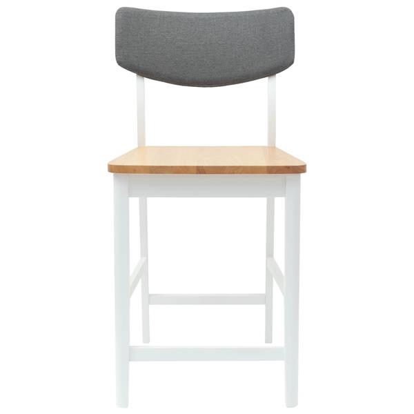 Grote foto vidaxl eettafelstoelen 2 pcs wit 48 x 49 x 95 cm massief rubberhout huis en inrichting stoelen