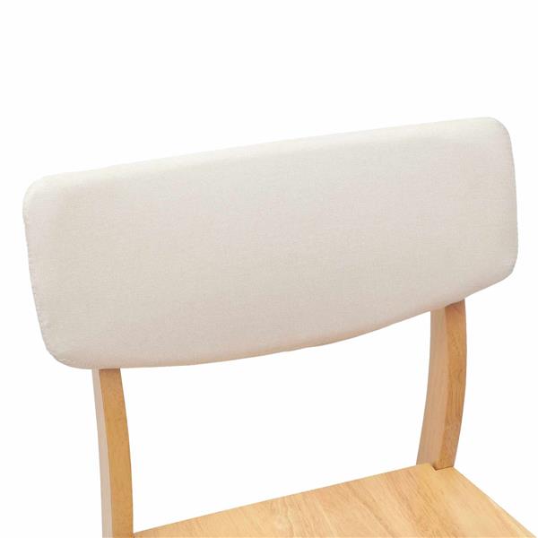 Grote foto vidaxl eettafelstoelen 2 pcs naturel 48 x 49 x 95 cm huis en inrichting stoelen