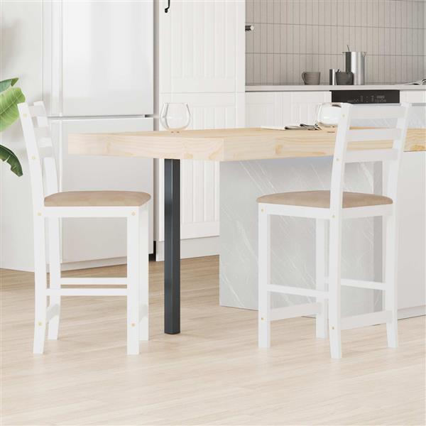 Grote foto vidaxl eettafelstoelen 2 pcs wit 40 x 47 5 x 99 5 cm huis en inrichting stoelen