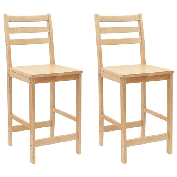 Grote foto vidaxl eettafelstoelen 2 pcs naturel 40 x 47 5 x 99 5 cm huis en inrichting stoelen