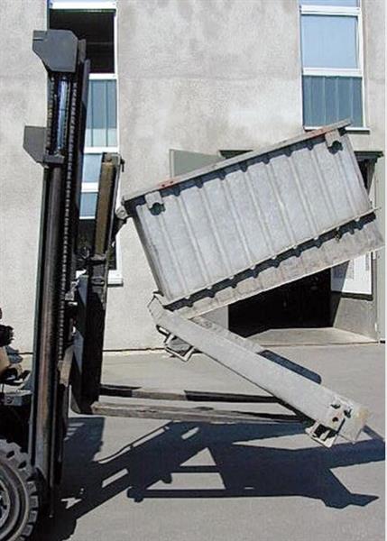 Grote foto stabau vorkversteller met containergrijper bulk containers outlet agrarisch heftrucks