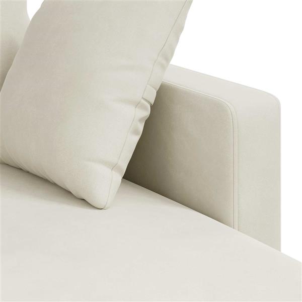 Grote foto vidaxl bank cr me 198 x 134 x 80 cm fluweel huis en inrichting bankstellen