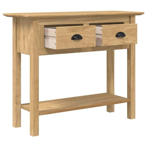 Grote foto vidaxl wandtafel bodo honingbruin 91 x 34.7 x 74 cm bewerkt hout huis en inrichting eettafels